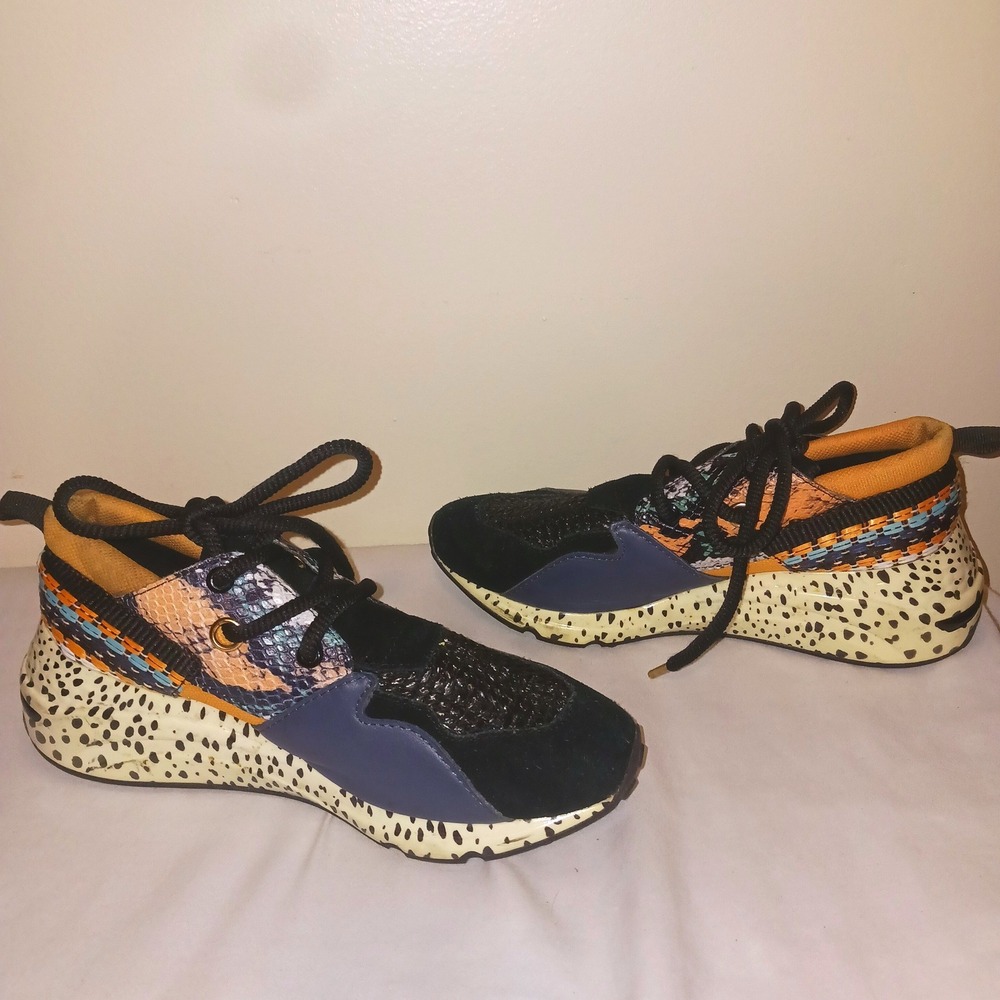 Bold Trendy Steve Madden Streetwear Cliff Multi Animal Print Chunky Sneakers 7M